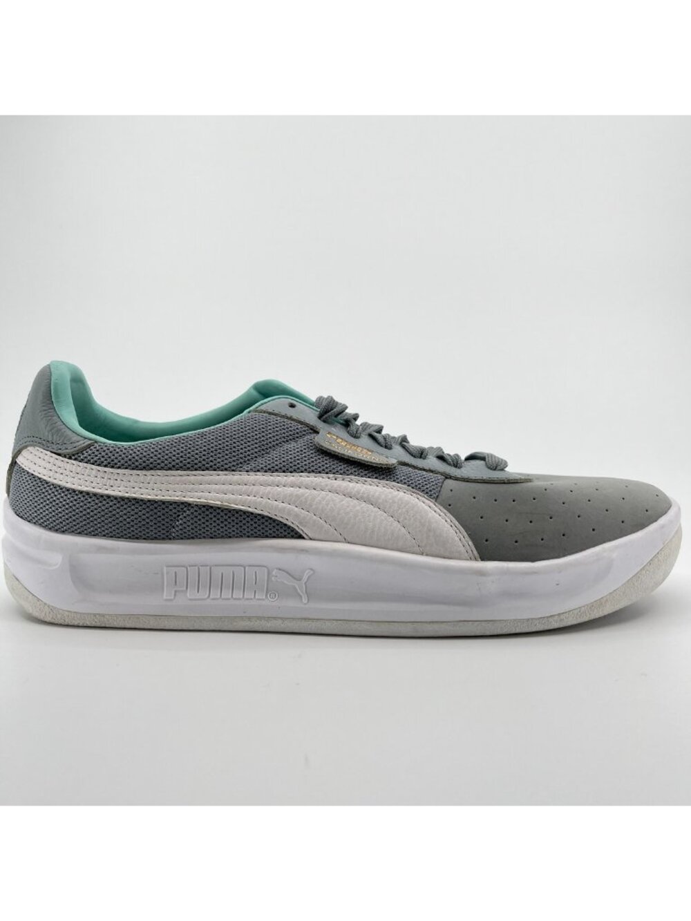 Puma California Casual Mens Size 12 Gray White Athletic Running Shoes Sneakers